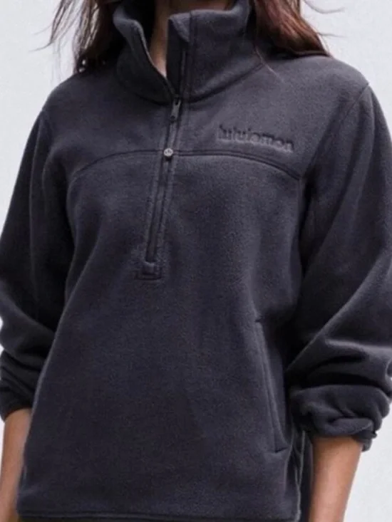 lululemon Athletica Dark Navy Quarter-Zip Fleece Pullover - Picture 3 of 8